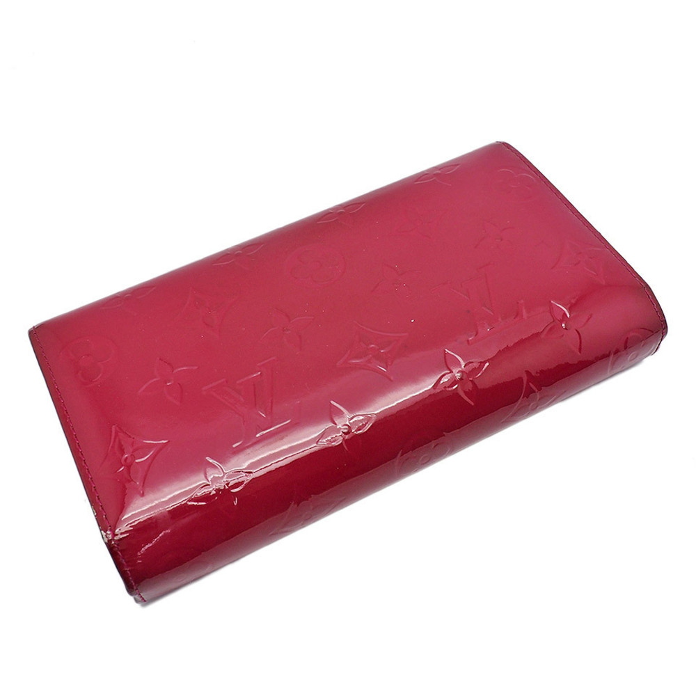 Louis Vuitton Rose Wallet Pink Vernis Portefeuille Monogram Chain
